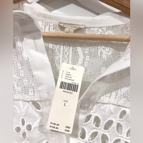 NWT Pilcro Cutwork Bubble Sleeve Shirt - Size L - Picture 7 of 8
